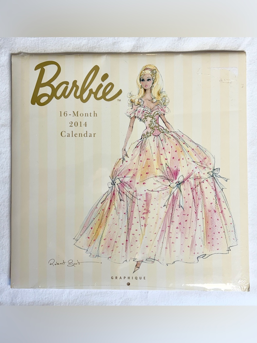 Barbie Doll Mattel By Robert Best 2014 Wall Calendar Graphique de France SEALED